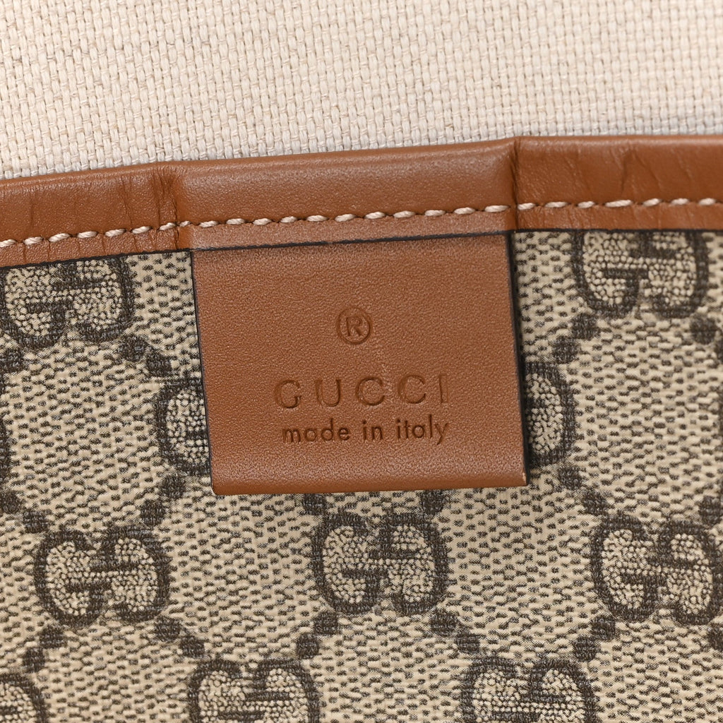 GG Plus Monogram Medium Signature Web Loop Tote Light Brown