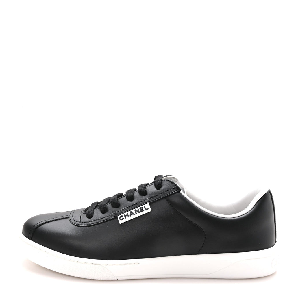 Calfskin CC Womens Sneakers 39.5 Black