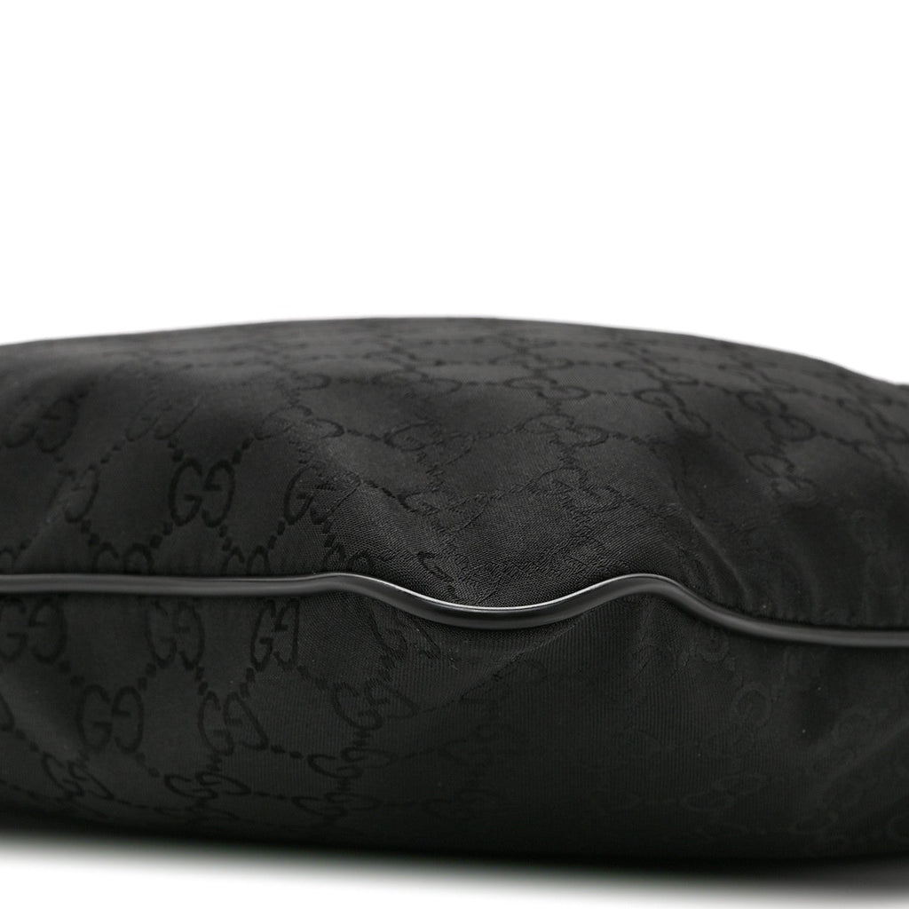 Nylon Monogram Medium Flat Messenger Bag Black