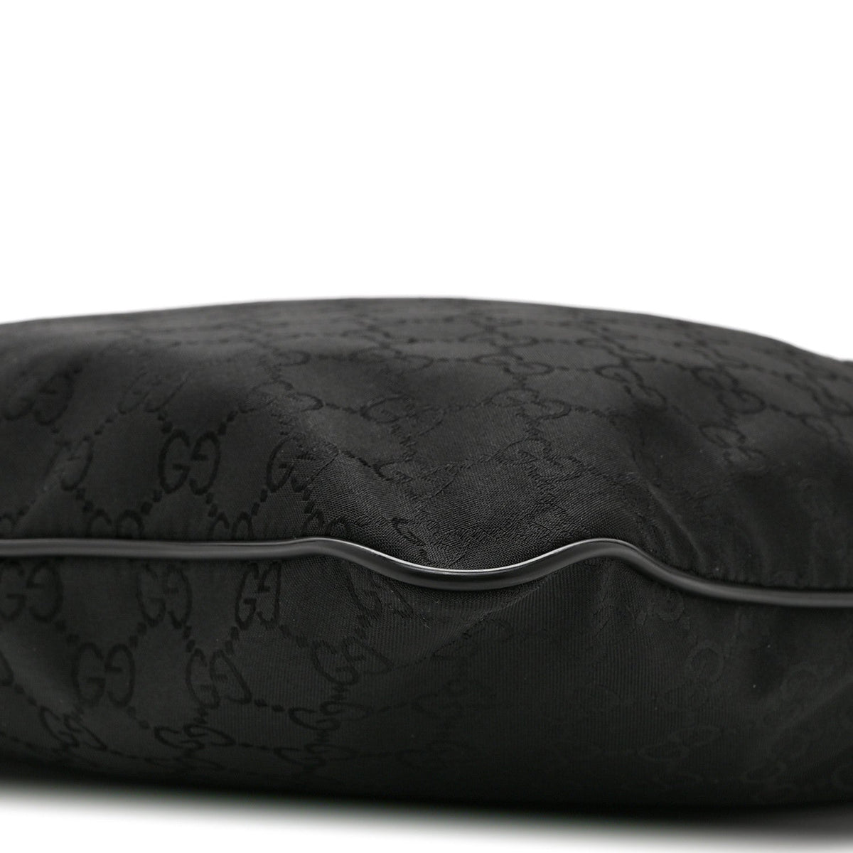 Nylon Monogram Medium Flat Messenger Bag Black