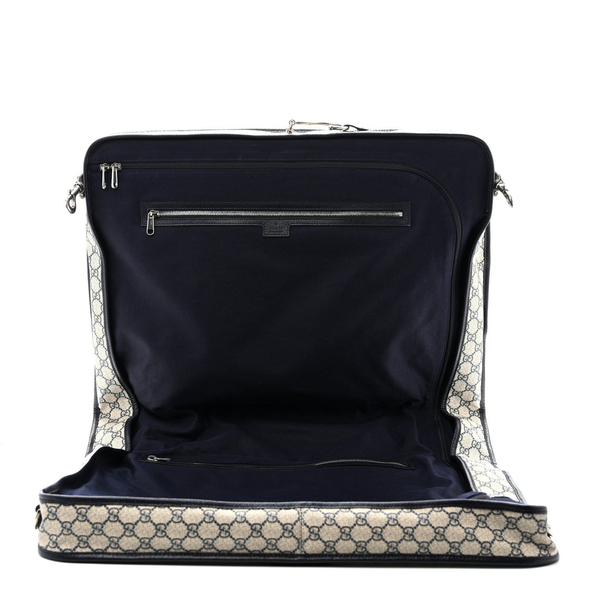 GG Supreme Monogram Web Savoy Garment Bag Beige Blue