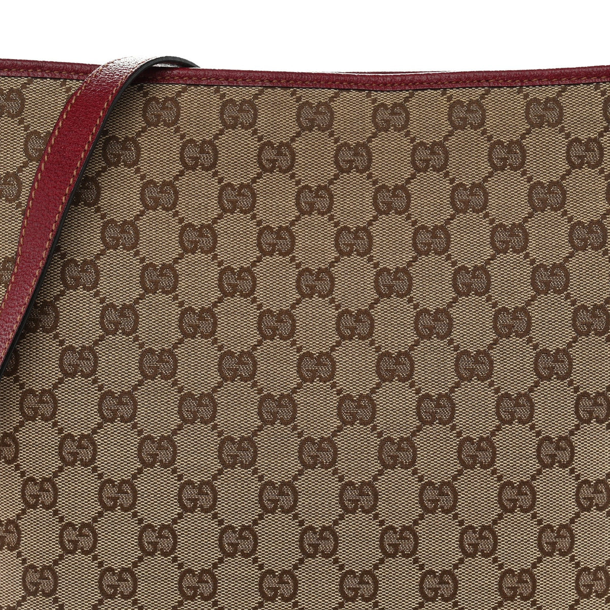 GG Supreme Monogram Medium Flat Messenger Bag Red