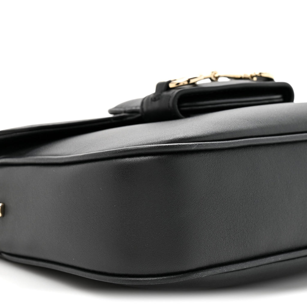 Arabella Calfskin Horsebit 1955 Soft Small Shoulder Bag Black
