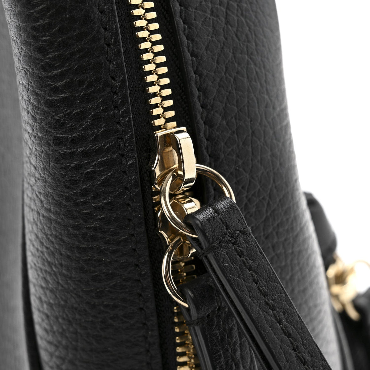 Pebbled Calfskin Soho Chain Backpack Black