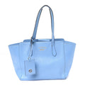 Dollar Calfskin Small Swing Tote Mineral Blue