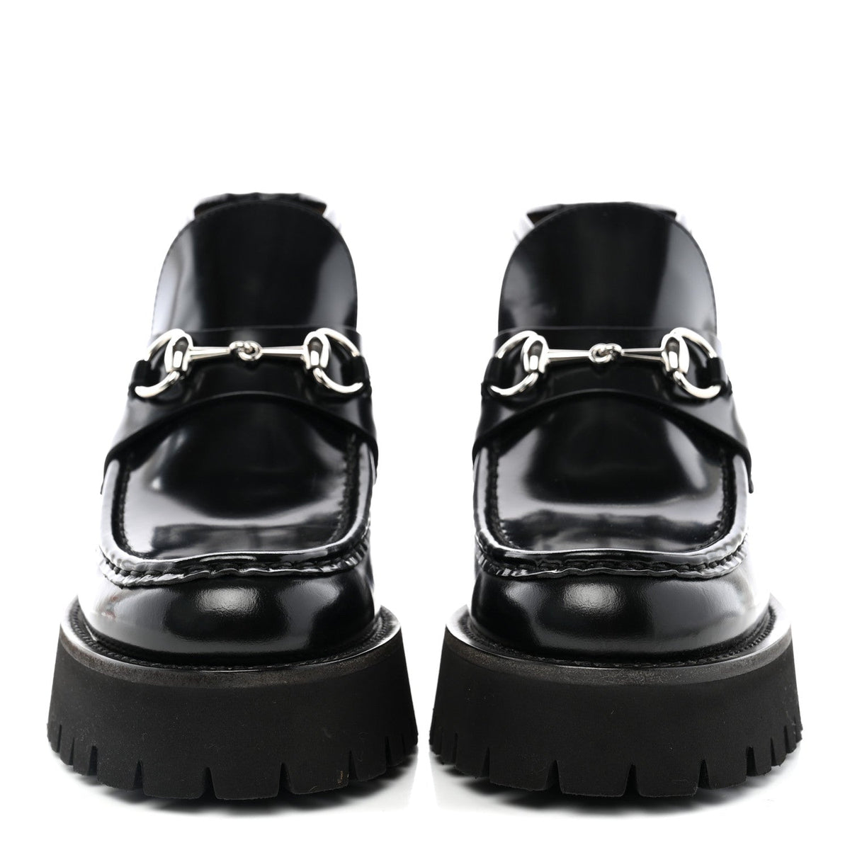 Cordovan Lux Womens Horsebit Platform Ankle Boots 38.5 Black