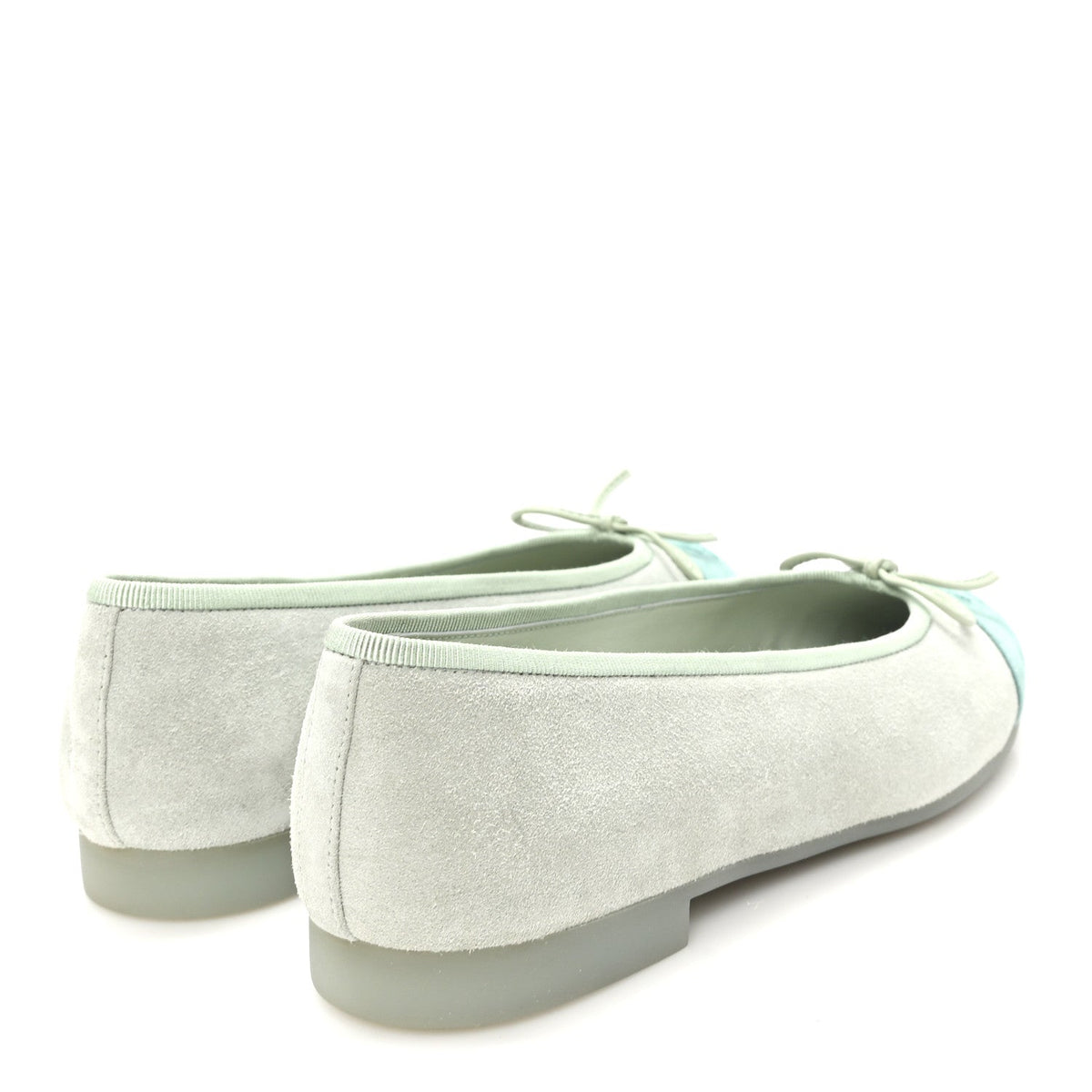 Suede Cap Toe CC Ballerina Flats 36 Light Green