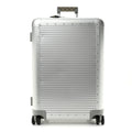 GG Supreme Monogram Aluminium Porter Medium Trolley Suitcase Silver