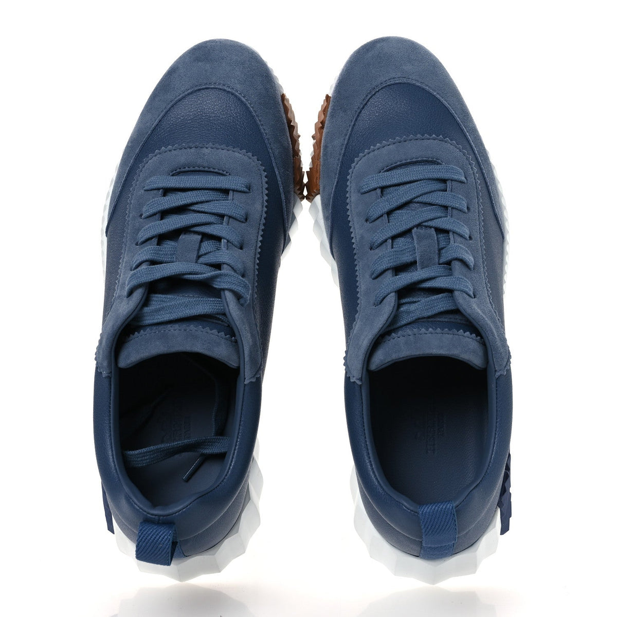 Sport Goatskin Suede Goatskin Womens Bouncing Sneakers 40 Bleu Mer