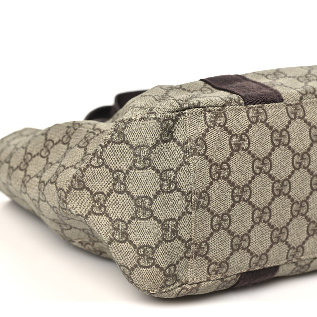 GG Plus Monogram Medium Tote Dark Brown