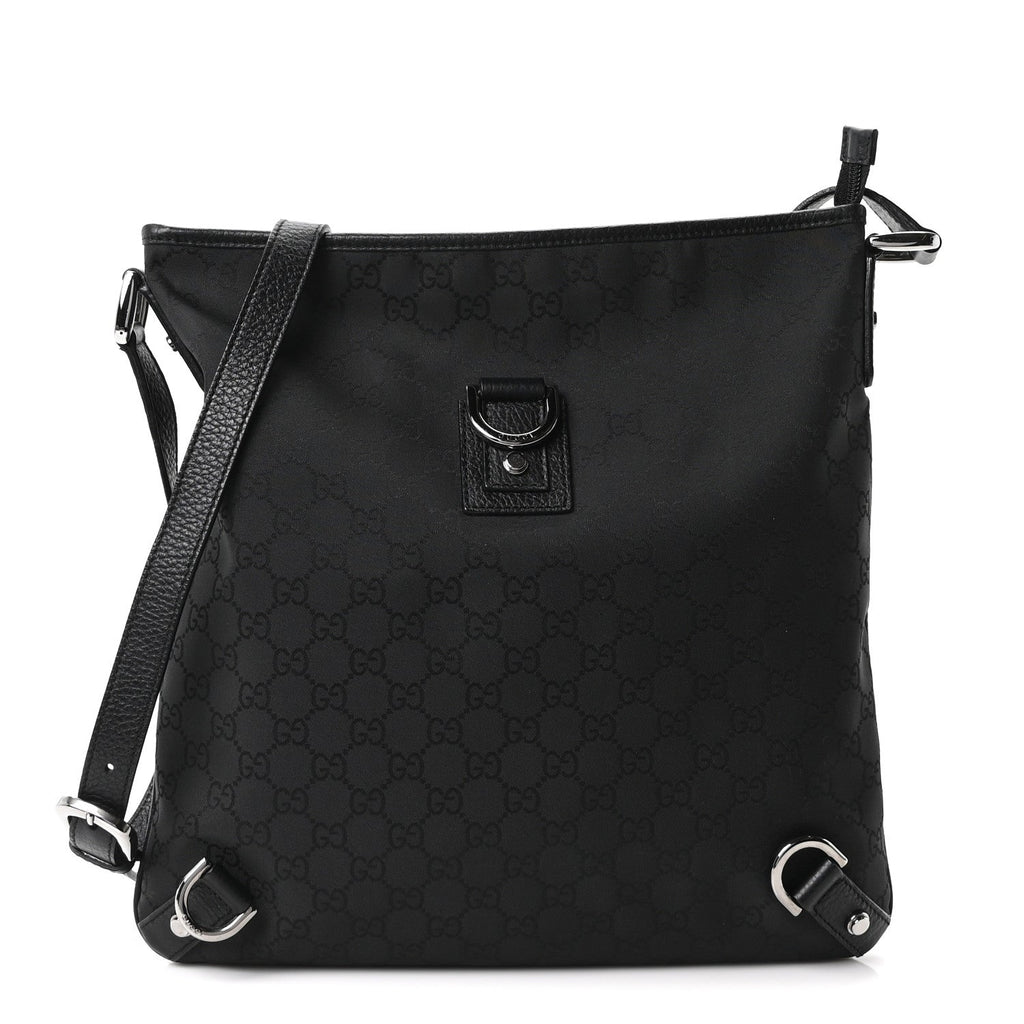 Nylon Monogram Abbey Messenger Bag Black
