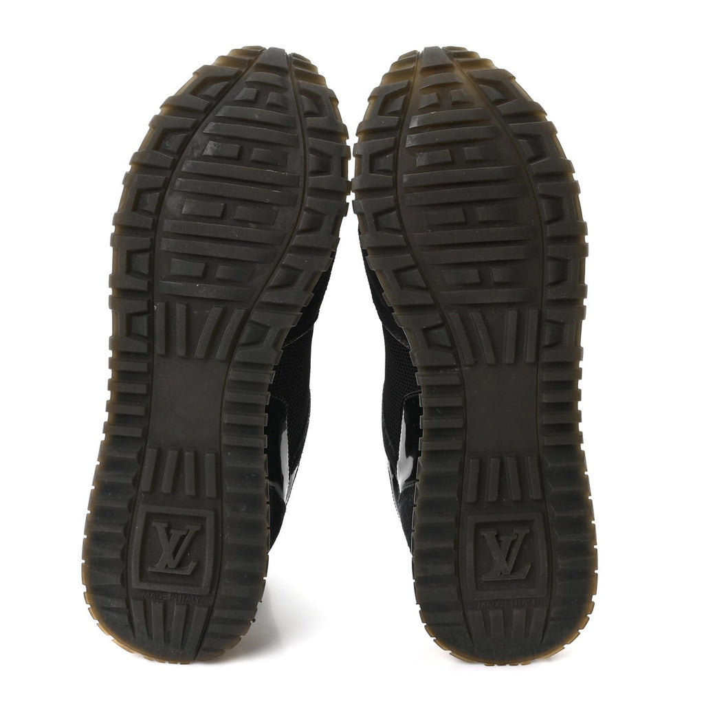 Suede Monogram Run Away Sneakers 36.5 Black