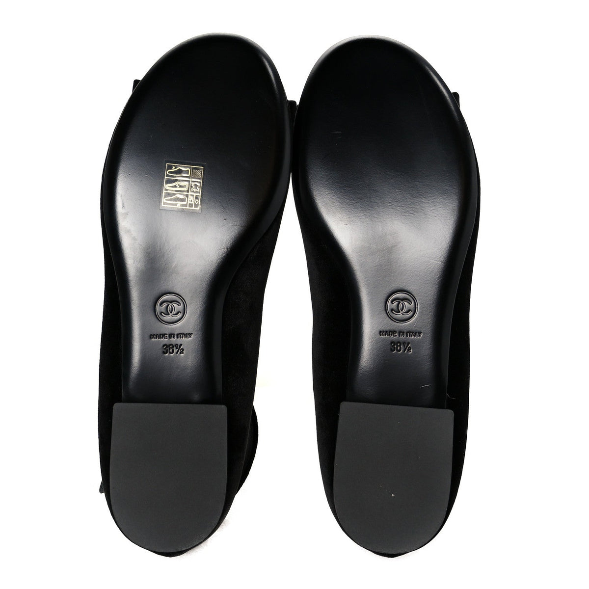 Velvet Strass CC Bow Mary Jane Flats 38.5 Black