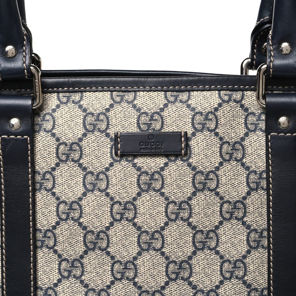 GG Plus Monogram Joy Vertical Tote Navy