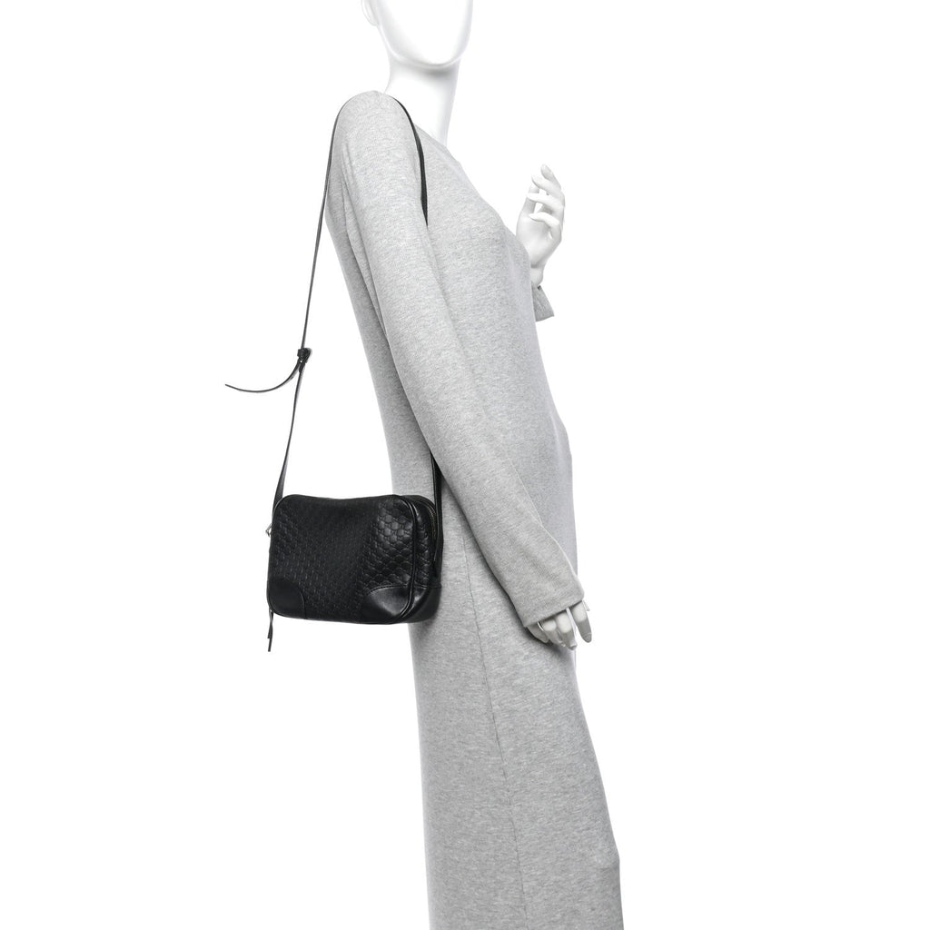 Microguccissima Mini Bree Messenger Bag Black