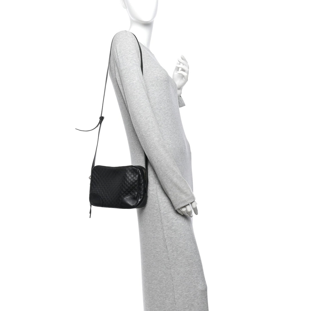 Microguccissima Mini Bree Messenger Bag Black