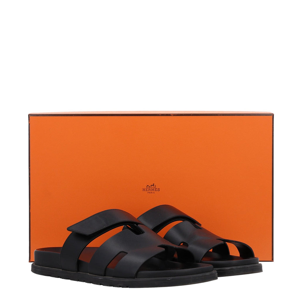Calfskin Mens Chypre Sandals 42 Black