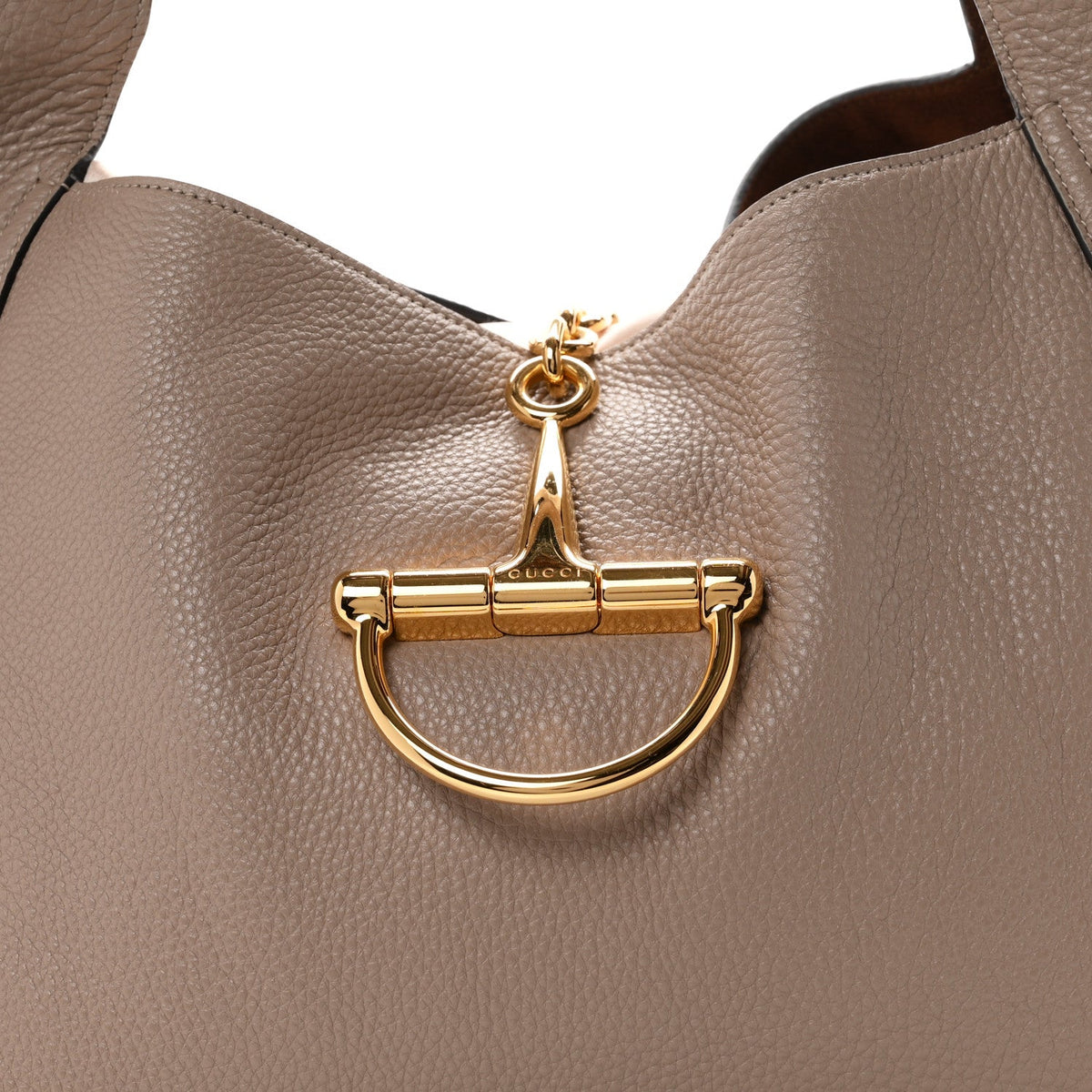 Grained Calfskin Softbit Maxi Shoulder Bag Taupe