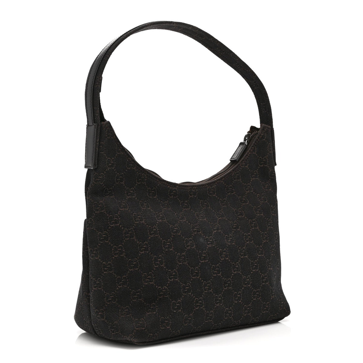 Denim Monogram Small Hobo Dark Brown