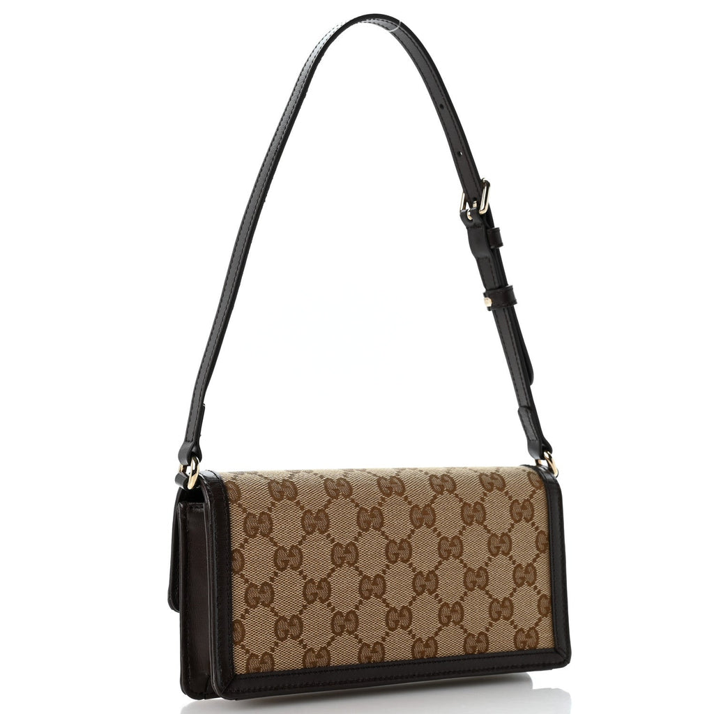 GG Monogram Mini Luce Shoulder Bag Beige Ebony