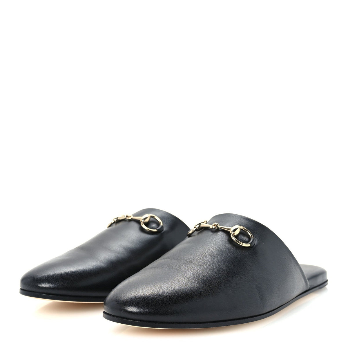 Nappa Annette Horsebit Slippers 39.5 Black