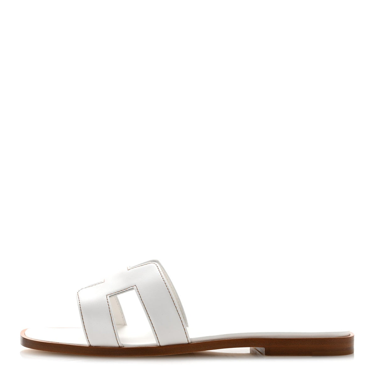 Box Calfskin Oran Sandals 36 White