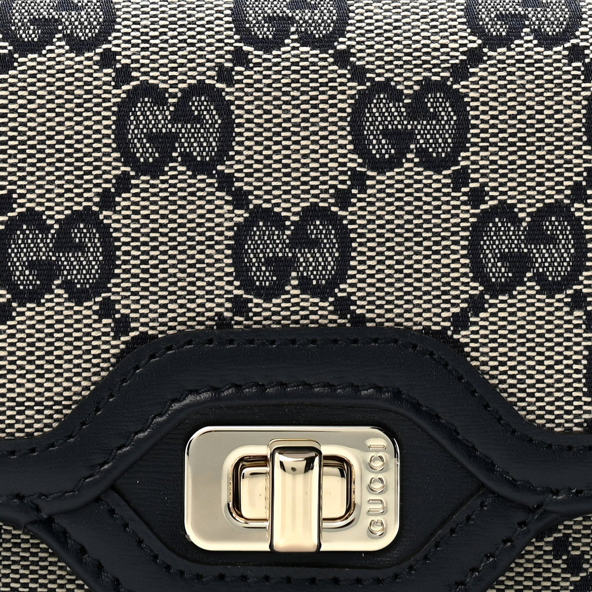 GG Monogram Mini Luce Shoulder Bag Beige Blue