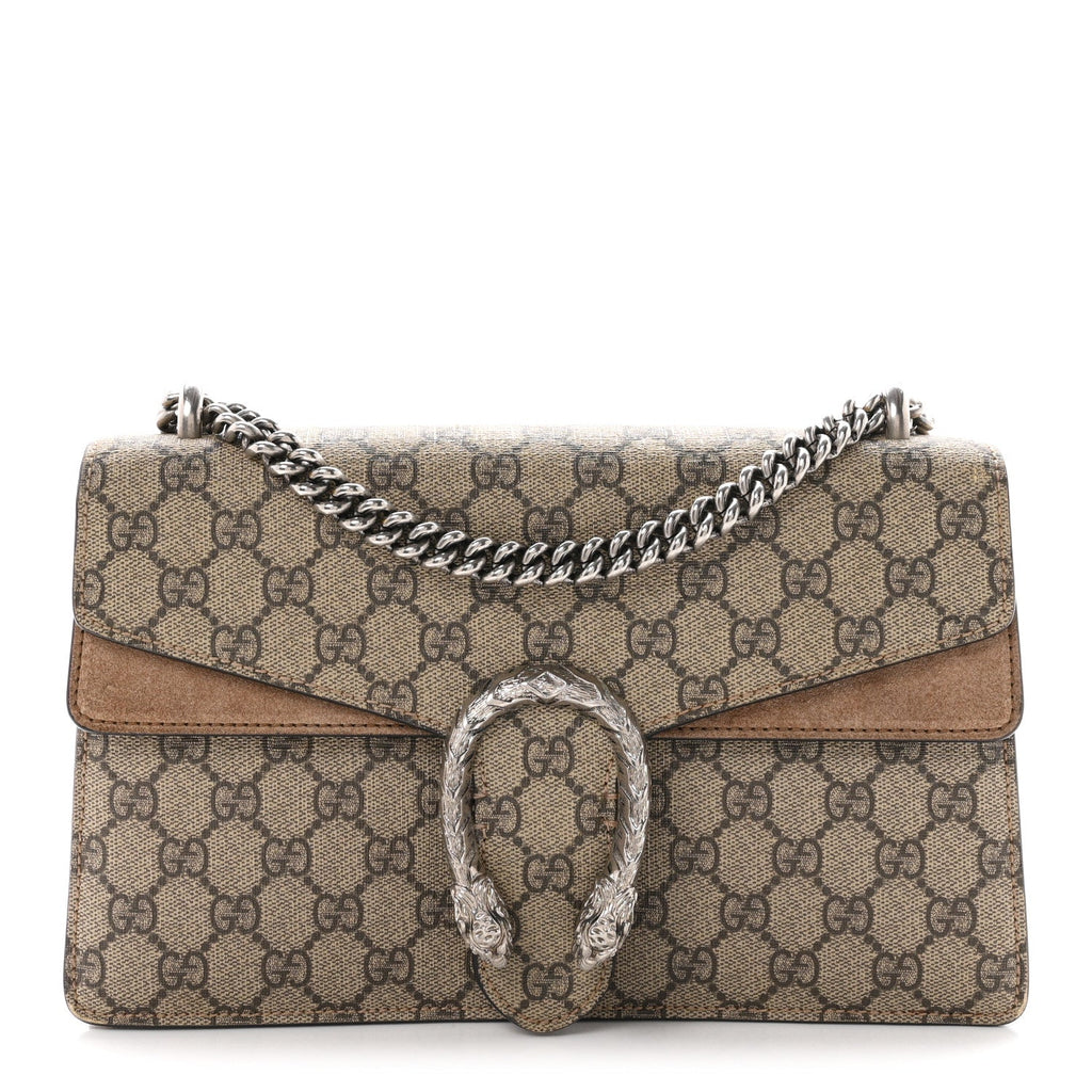 GG Supreme Monogram Small Dionysus Shoulder Bag Taupe