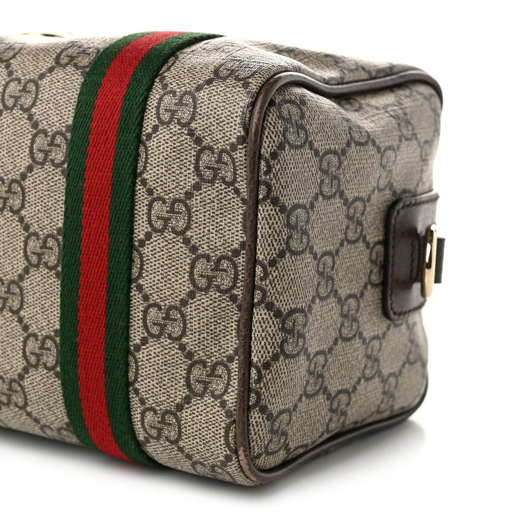 GG Supreme Web Mini GG Top Handle Bag Beige Ebony New Acero