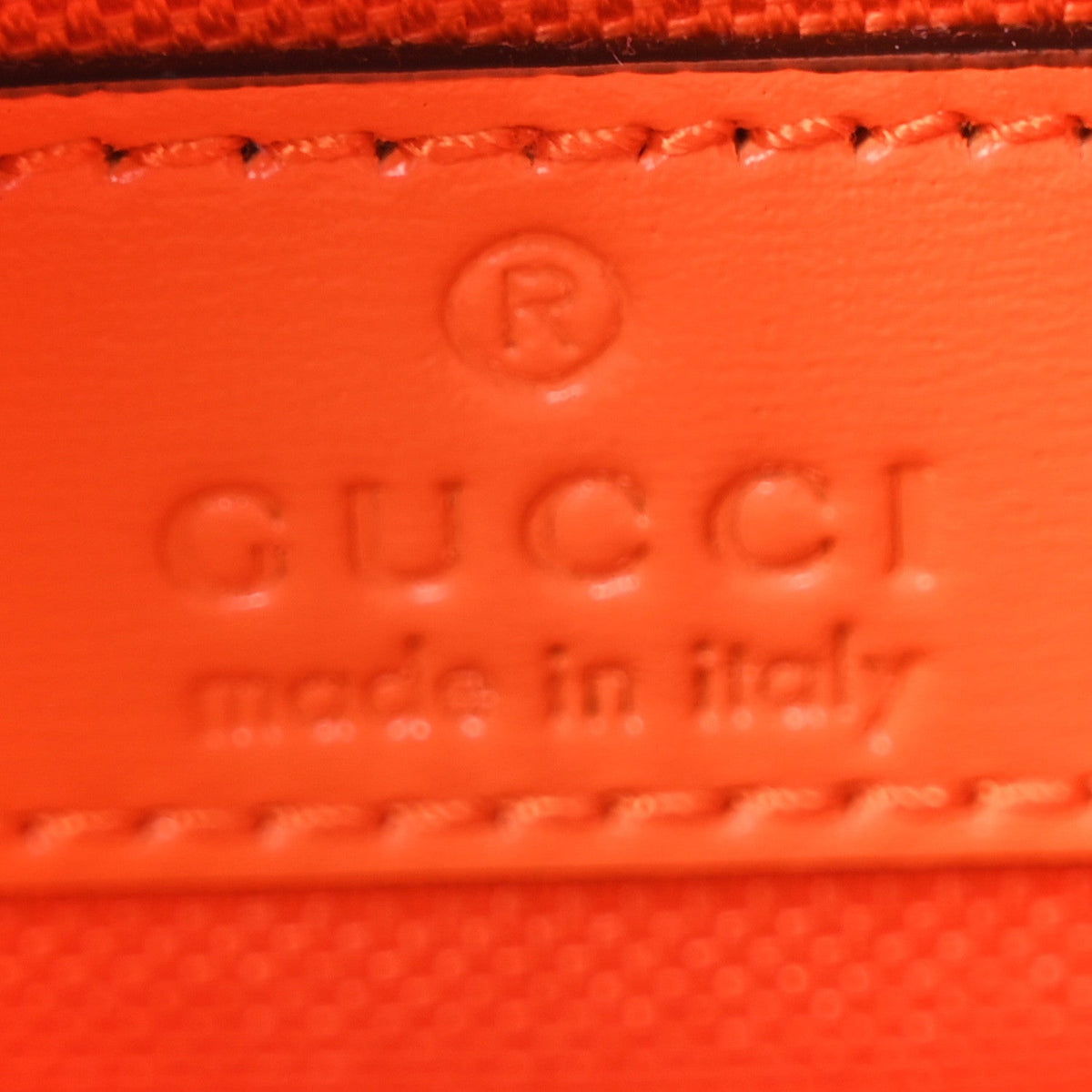 Calfskin Monogram Mini Moon Side Shoulder Bag Orange