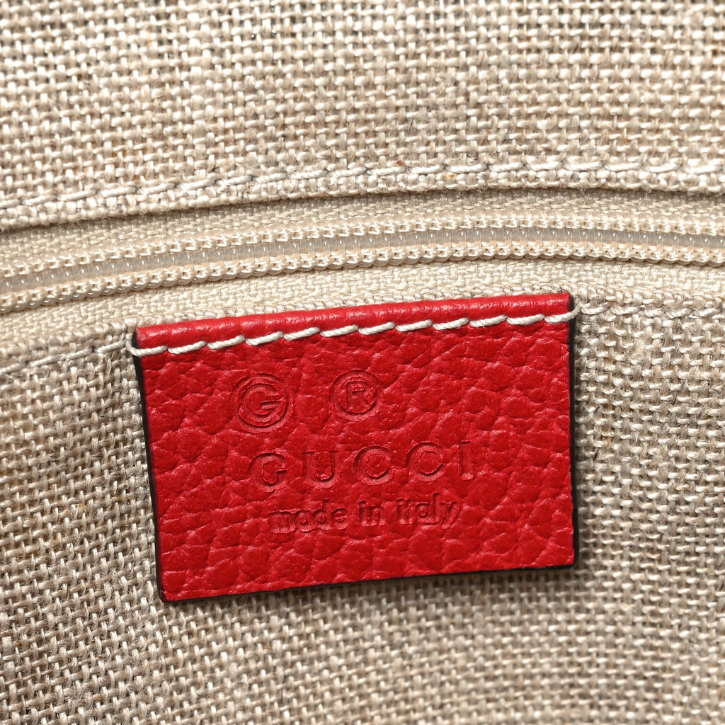 Dollar Calfskin GG Charm Satchel Red