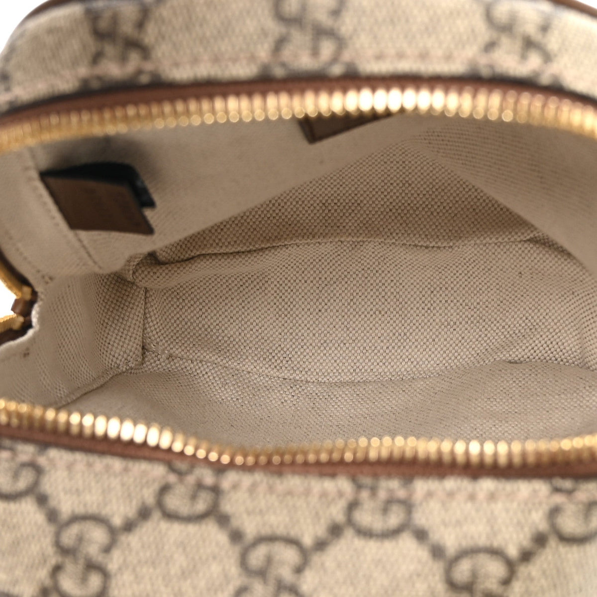 GG Supreme Monogram Azalea Calfskin Retro Interlocking G Multi-Function Bag Beige Ebony Brown Sugar