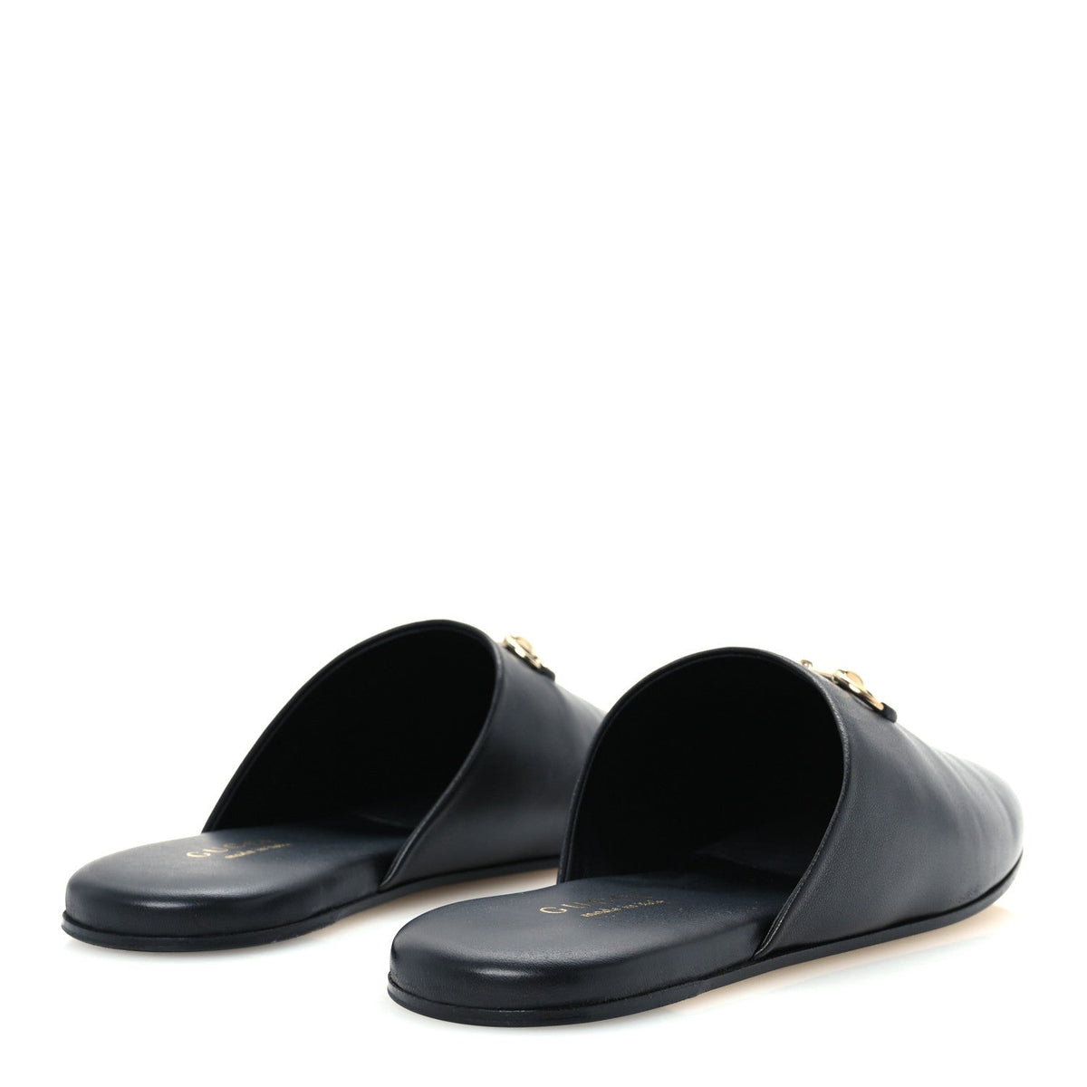 Nappa Annette Horsebit Slippers 39.5 Black
