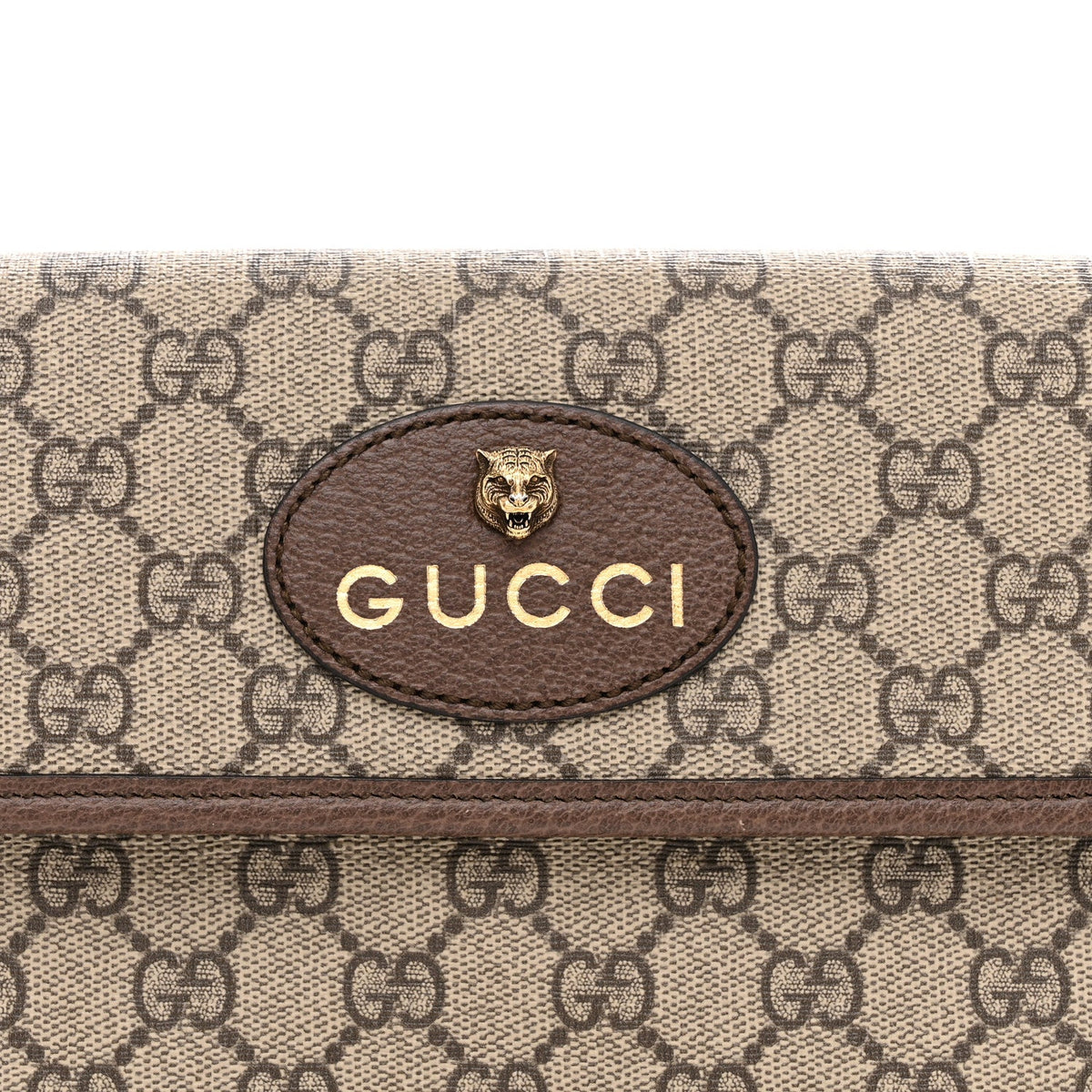 GG Supreme Monogram Neo Vintage Web Belt Bag Brown
