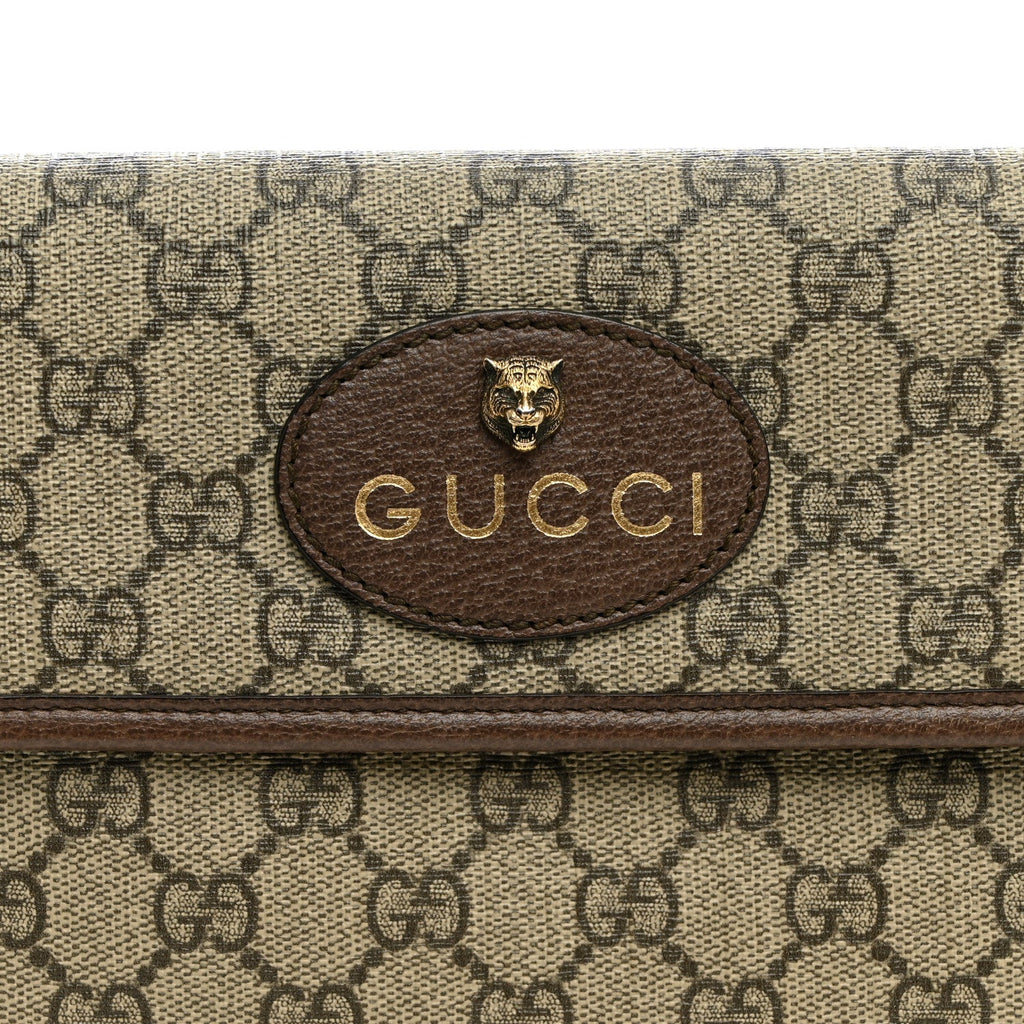 GG Supreme Monogram Neo Vintage Web Belt Bag Brown