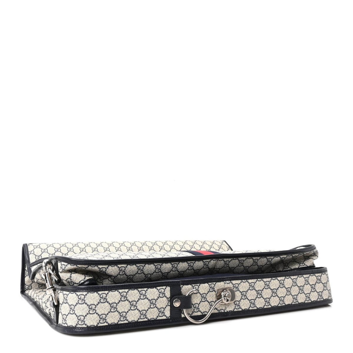 GG Supreme Monogram Web Savoy Garment Bag Beige Blue