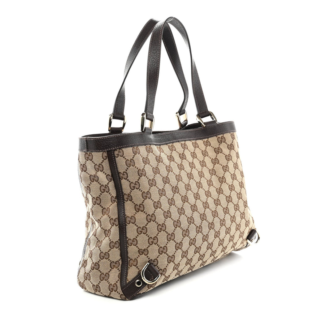 Monogram Medium Abbey Tote  Brown
