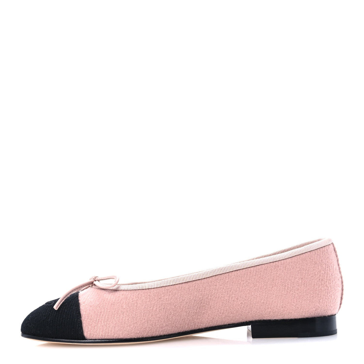 Fabric Cap Toe CC Ballet Flats 36 Light Pink Black