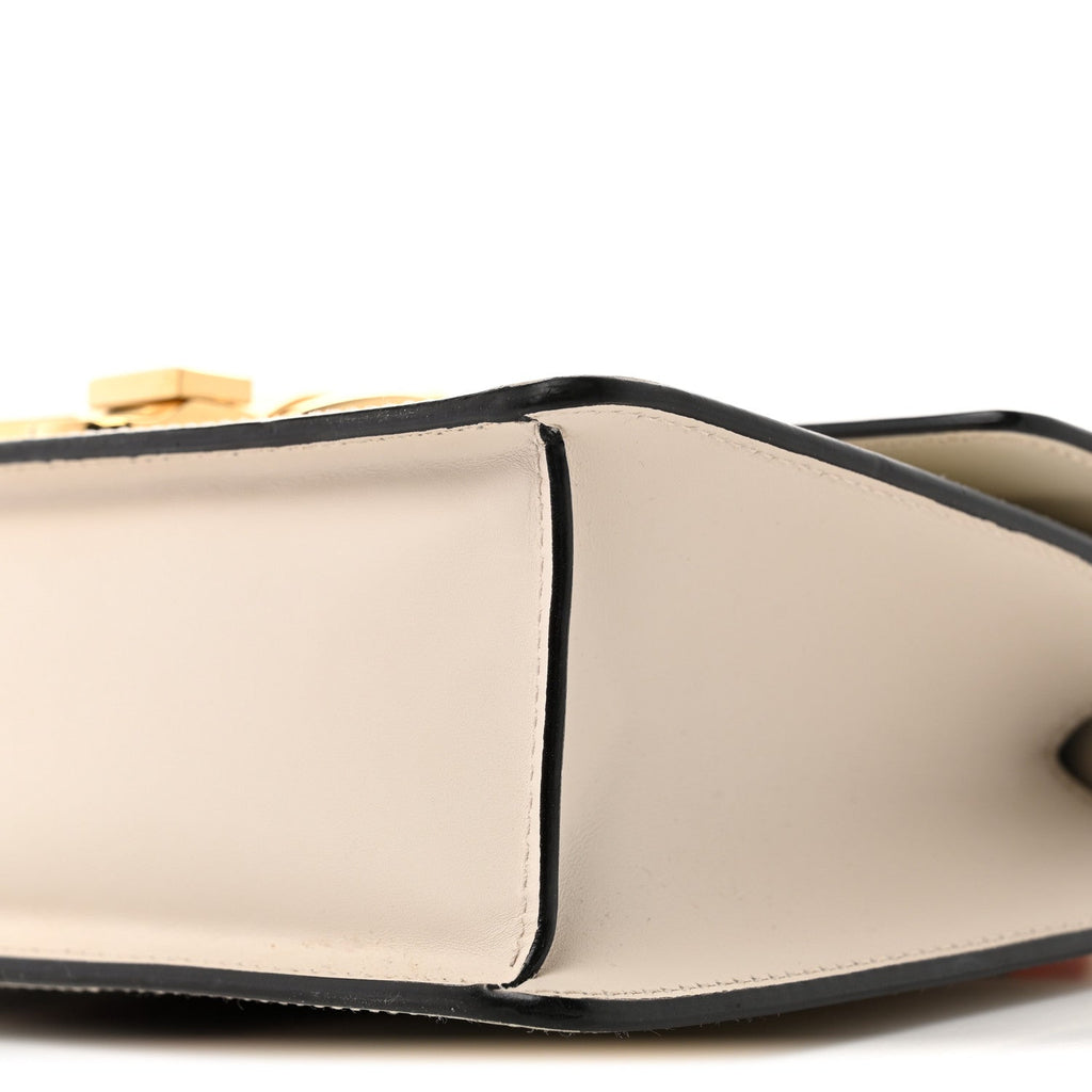 Calfskin Small Sylvie Shoulder Bag Off White
