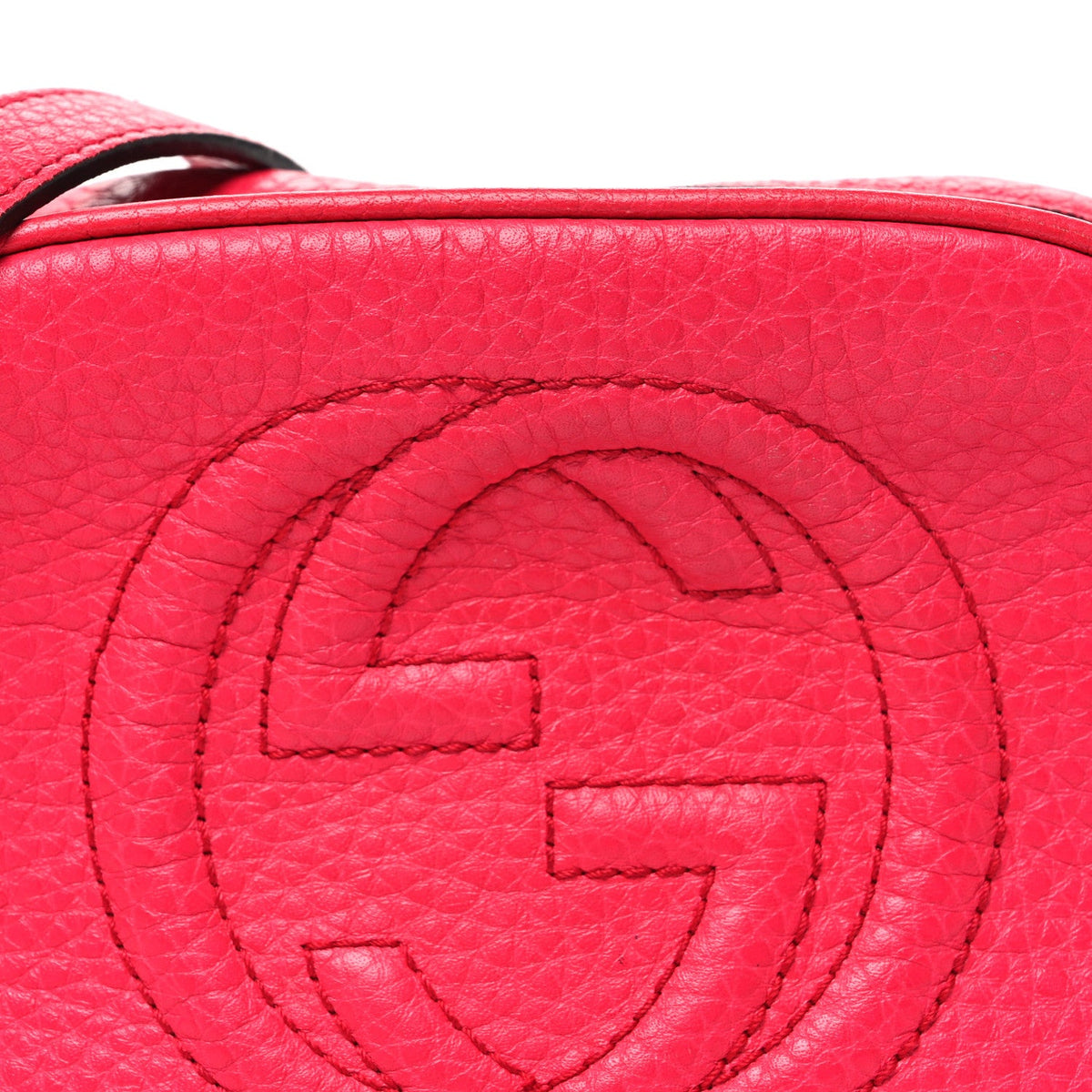 Pebbled Calfskin Children's Mini Soho Disco Messenger Bag Pink