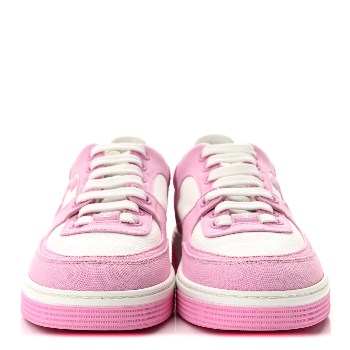 Cotton Sneakers 37.5 Pink White