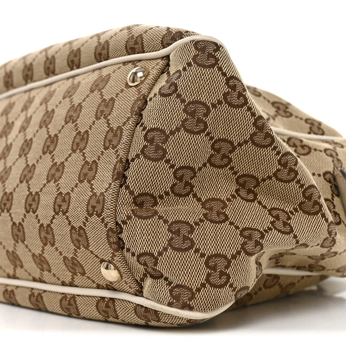 Monogram Trophy Tote Beige Ebony Mystic White