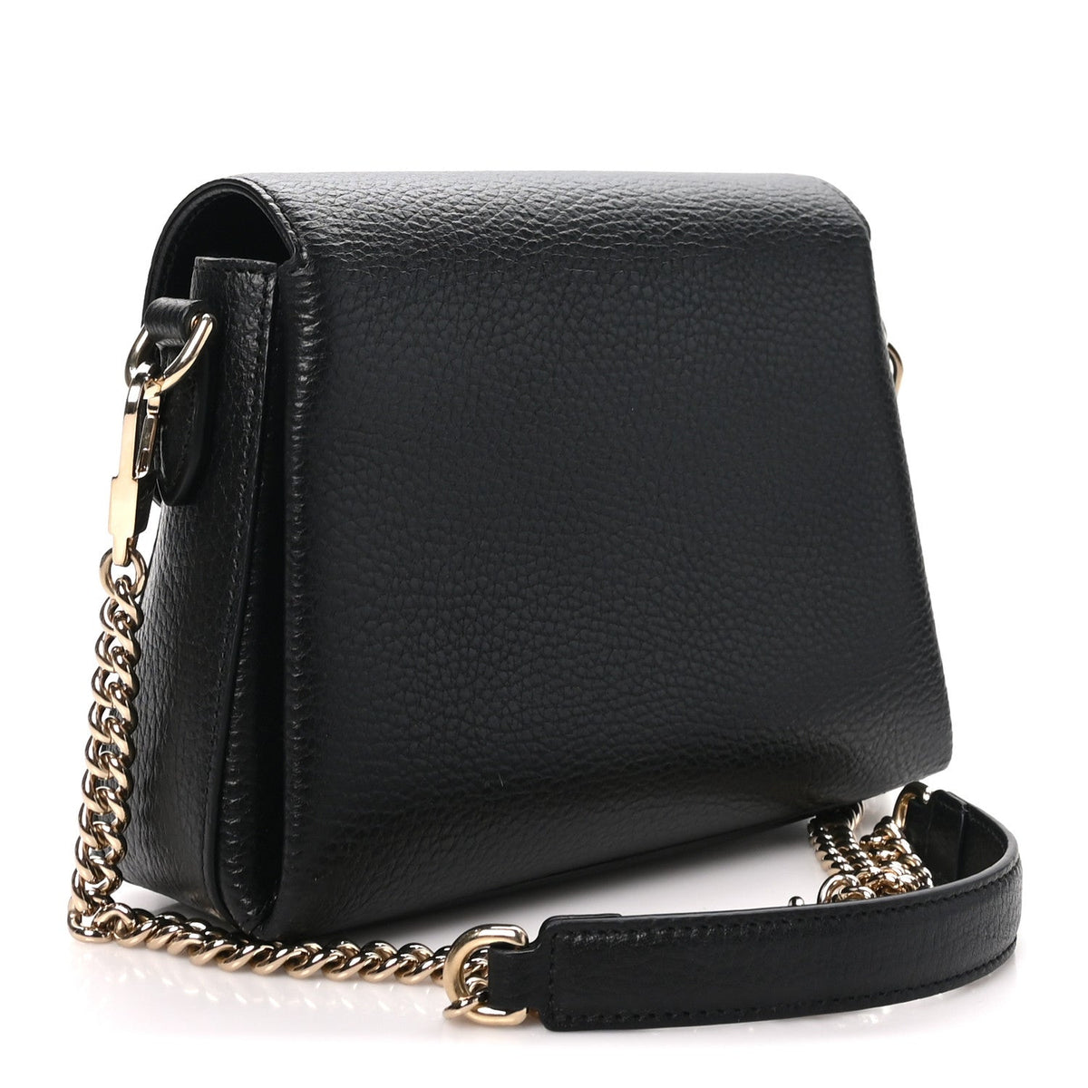 Dollar Calfskin Interlocking G Crossbody Bag Black