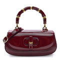 Shiny Polished Calfskin Medium Bamboo Diva Rosso Ancora Red