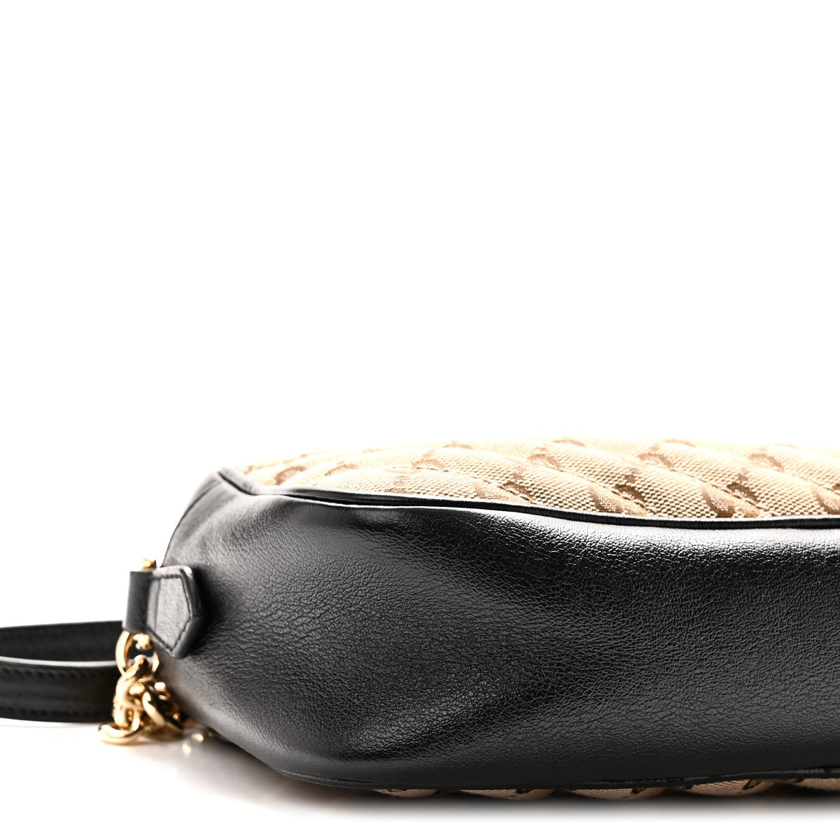 Monogram Matelasse Diagonal Small GG Marmont Chain Shoulder Bag Beige Black Beige Black