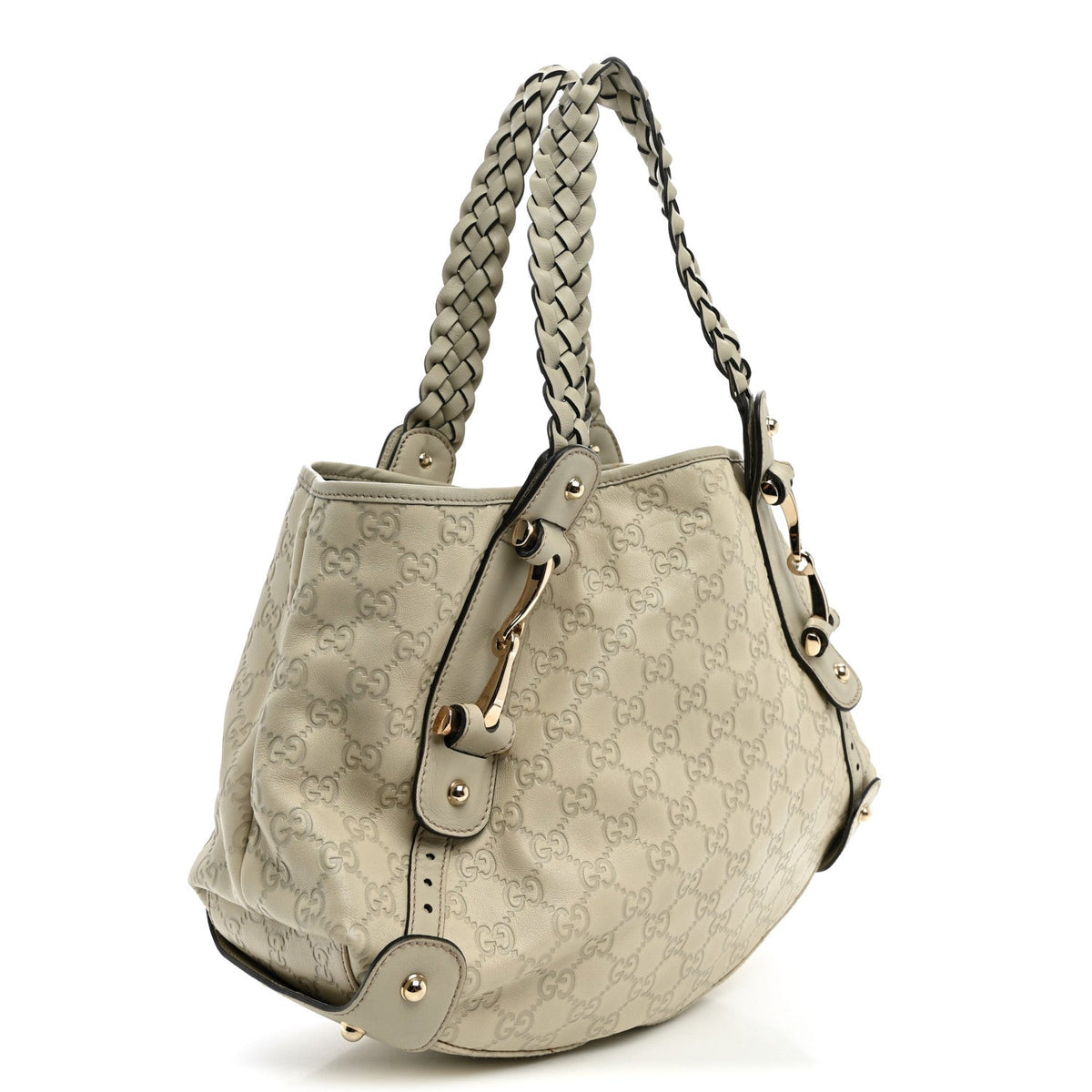 Guccissima Small Pelham Shoulder Bag Off White