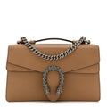Dollar Calfskin Crystal Small Dionysus Shoulder Bag Natural Tan Black Diamond