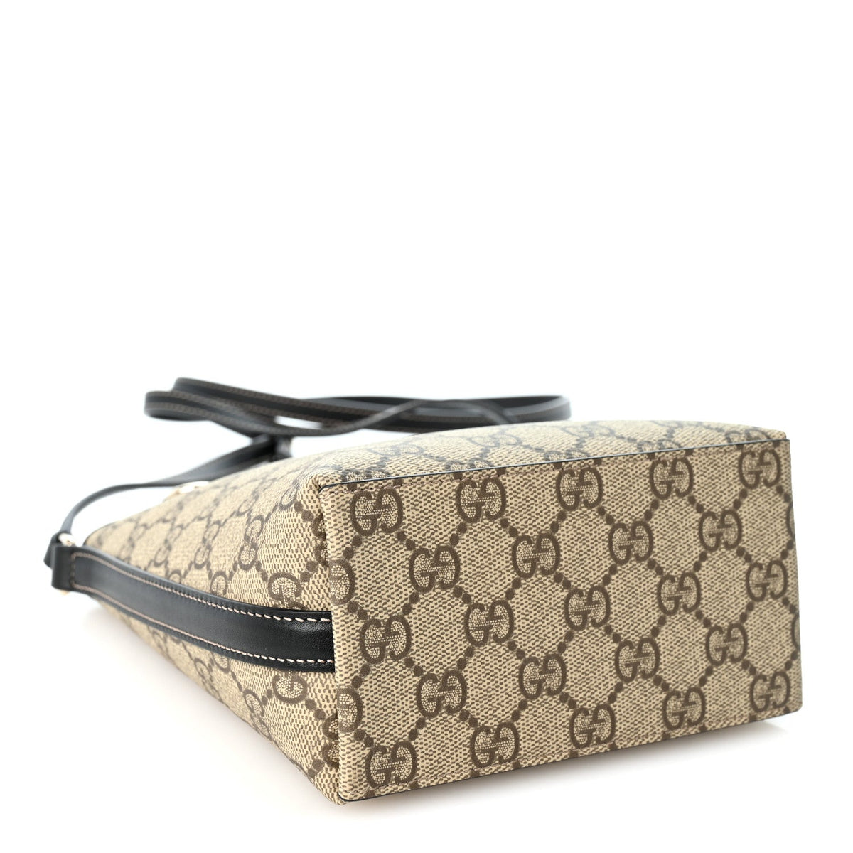 GG Supreme Monogram Emblem Nano Bucket Bag Black