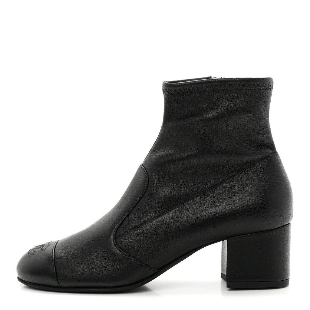 Lambskin Ankle Boots 38 Black