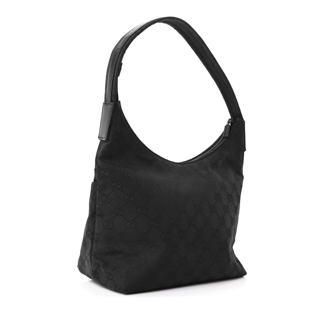 Nylon Monogram Small Hobo Black